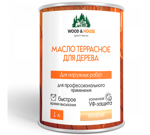 Заказать МАСЛО ТЕРРАСНОЕ ДЛЯ ДЕРЕВА WOOD & HOUSE в Дзержинске, Нижегородская область