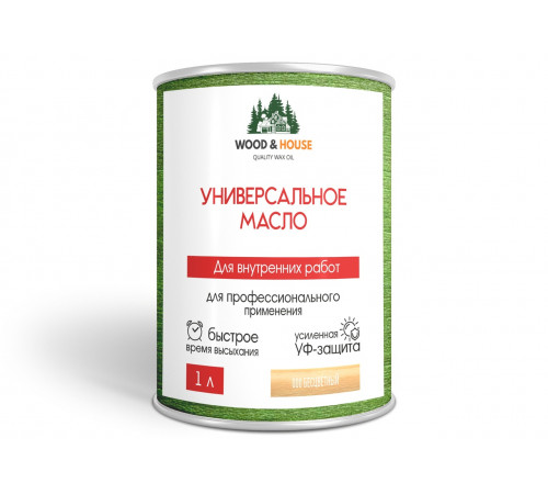 Приобрести ЦВЕТНОЕ УНИВЕРСАЛЬНОЕ МАСЛО WOOD & HOUSE Серия ПРОФИ в Дзержинске, Нижегородская область